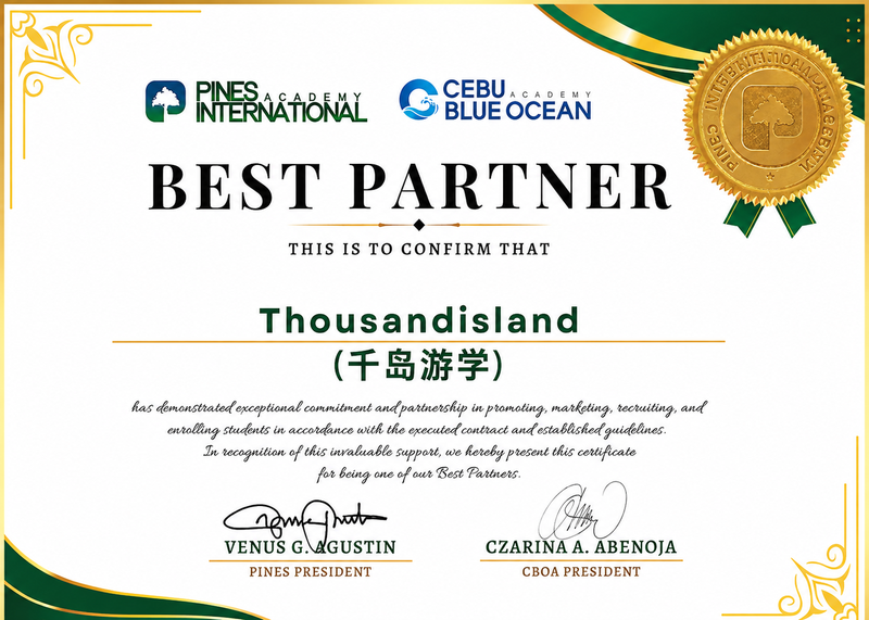 Pines International & Cebu Blue Ocean Best Partner